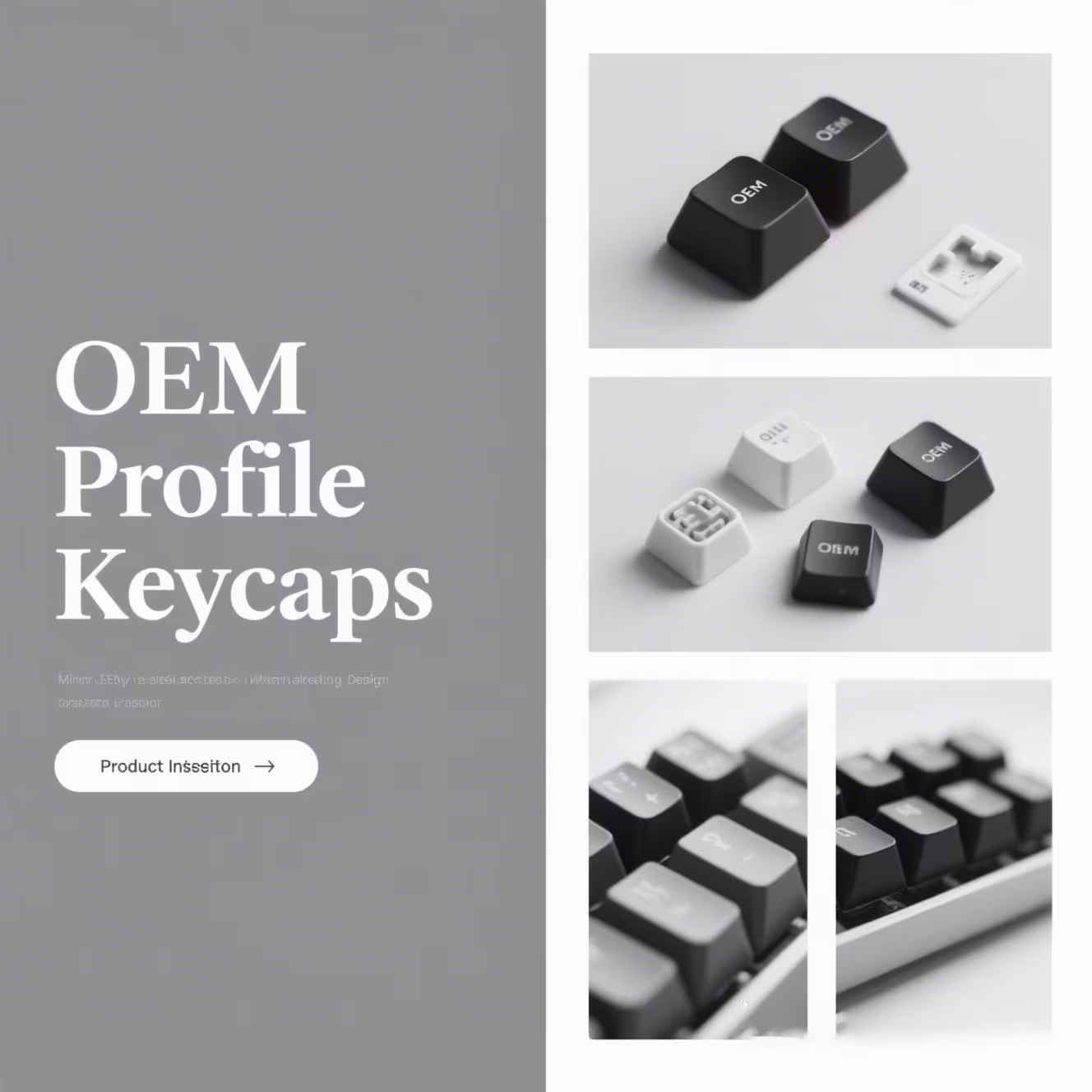 OEM Cherry Profile Keycaps – PBT Dye-Sublimation for Mechanical Keyboards