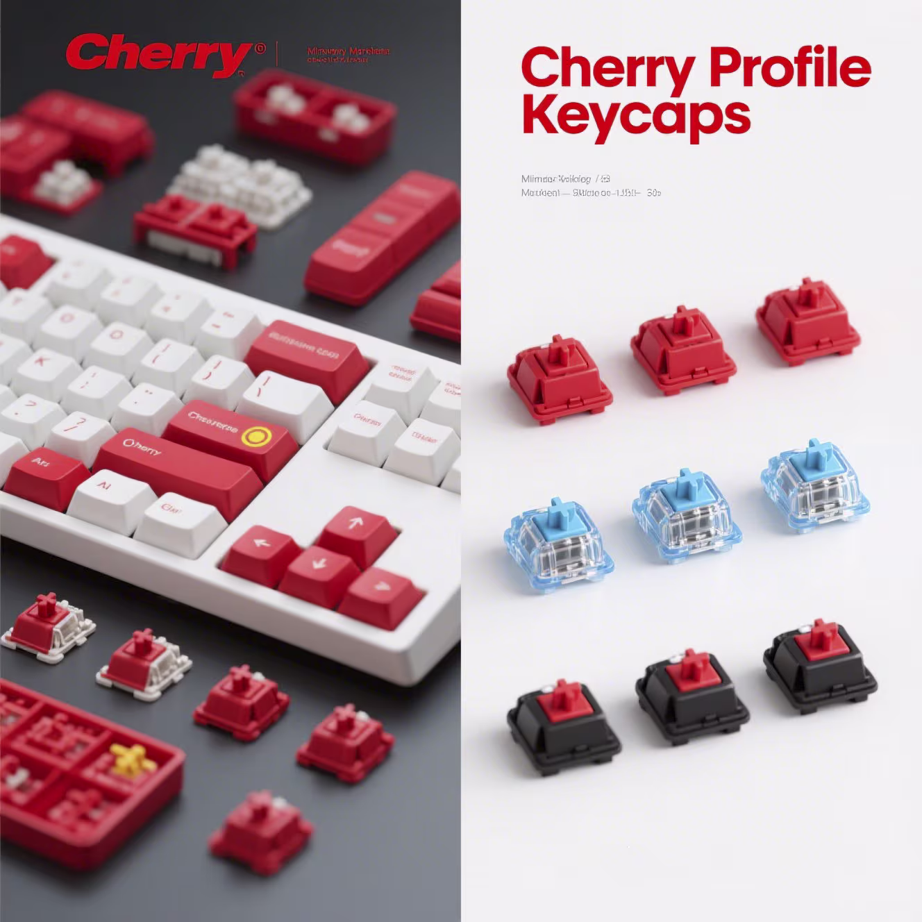 Cherry Profile PBT Keycaps for Retail Keyboard Builds