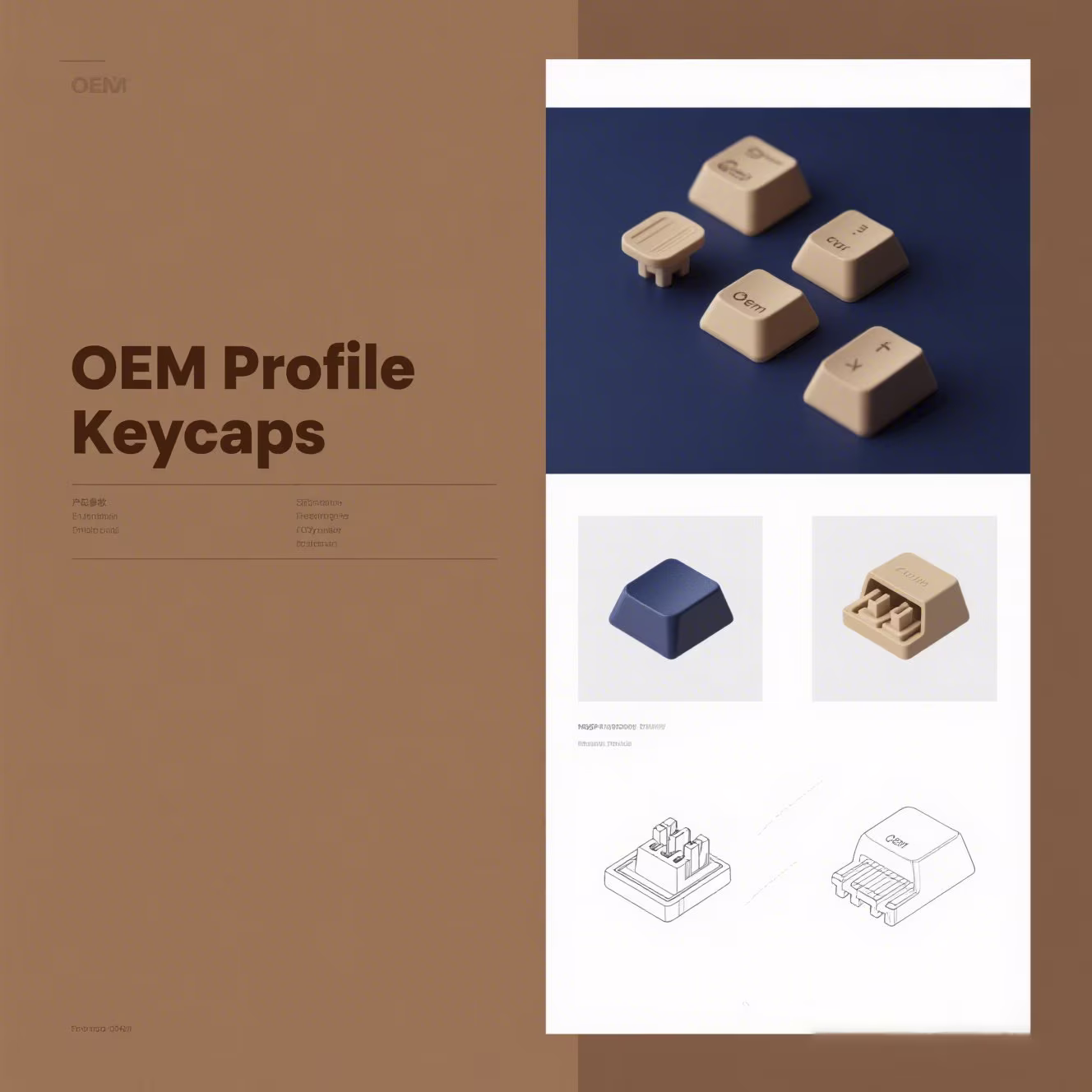 OEM Cherry Profile Keycaps – PBT Dye-Sublimation for Mechanical Keyboards