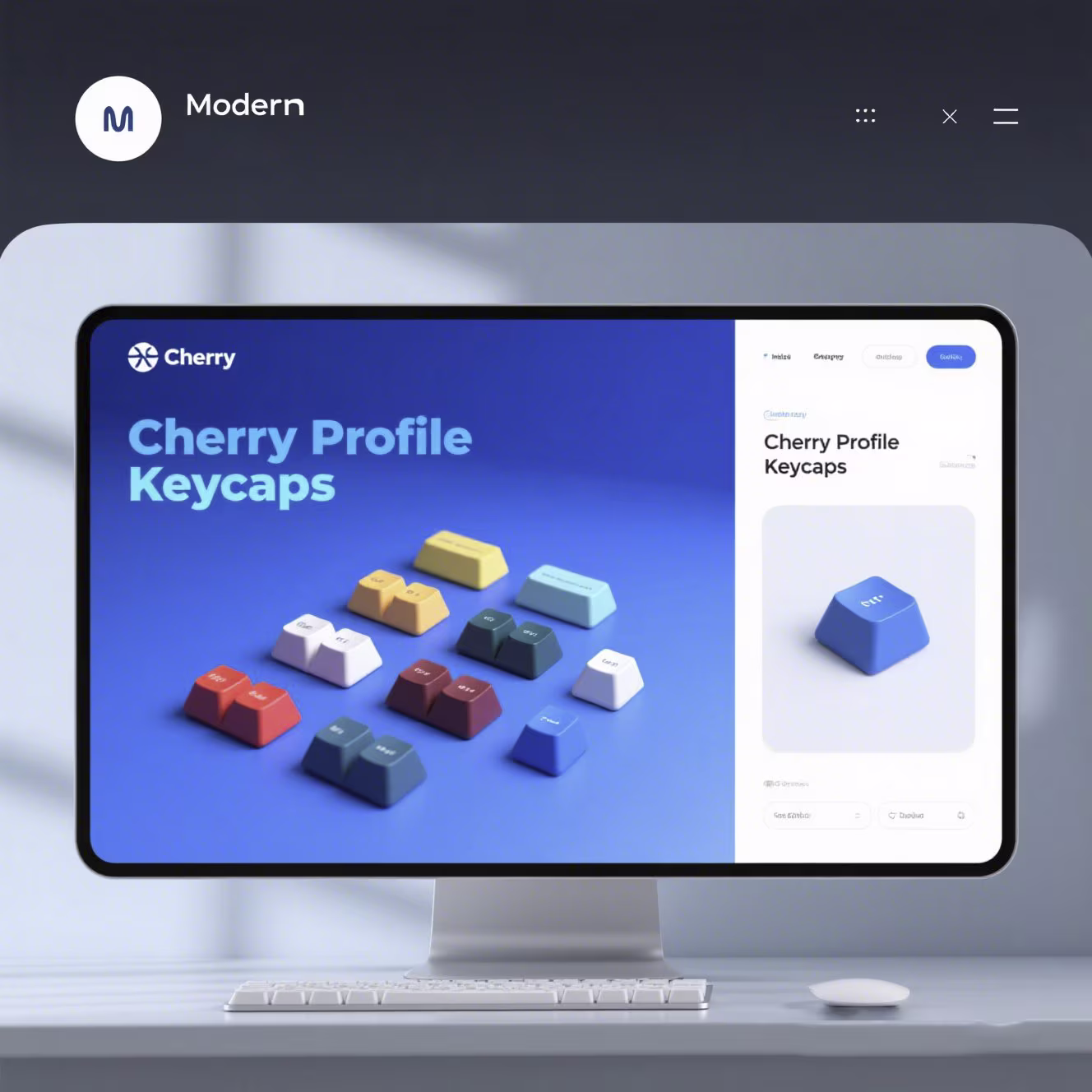 GMK Cherry Style Keycaps – Double-Shot ABS Premium Legends