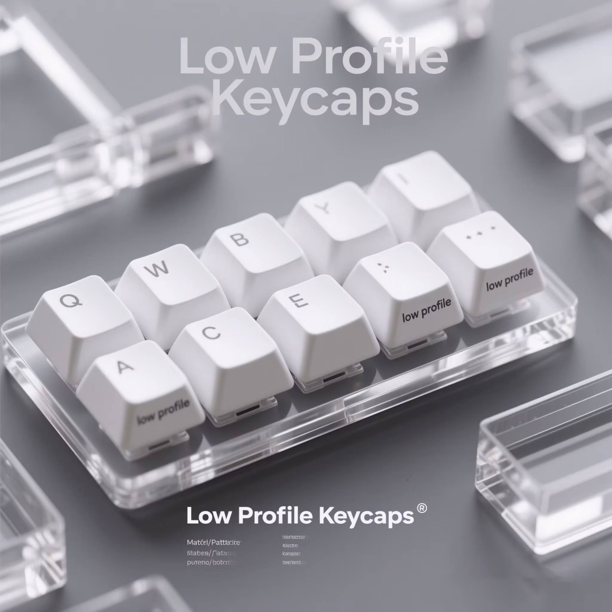 Low Profile Keycaps – Sleek Typing, Minimalist Style, and Enhanced Speed