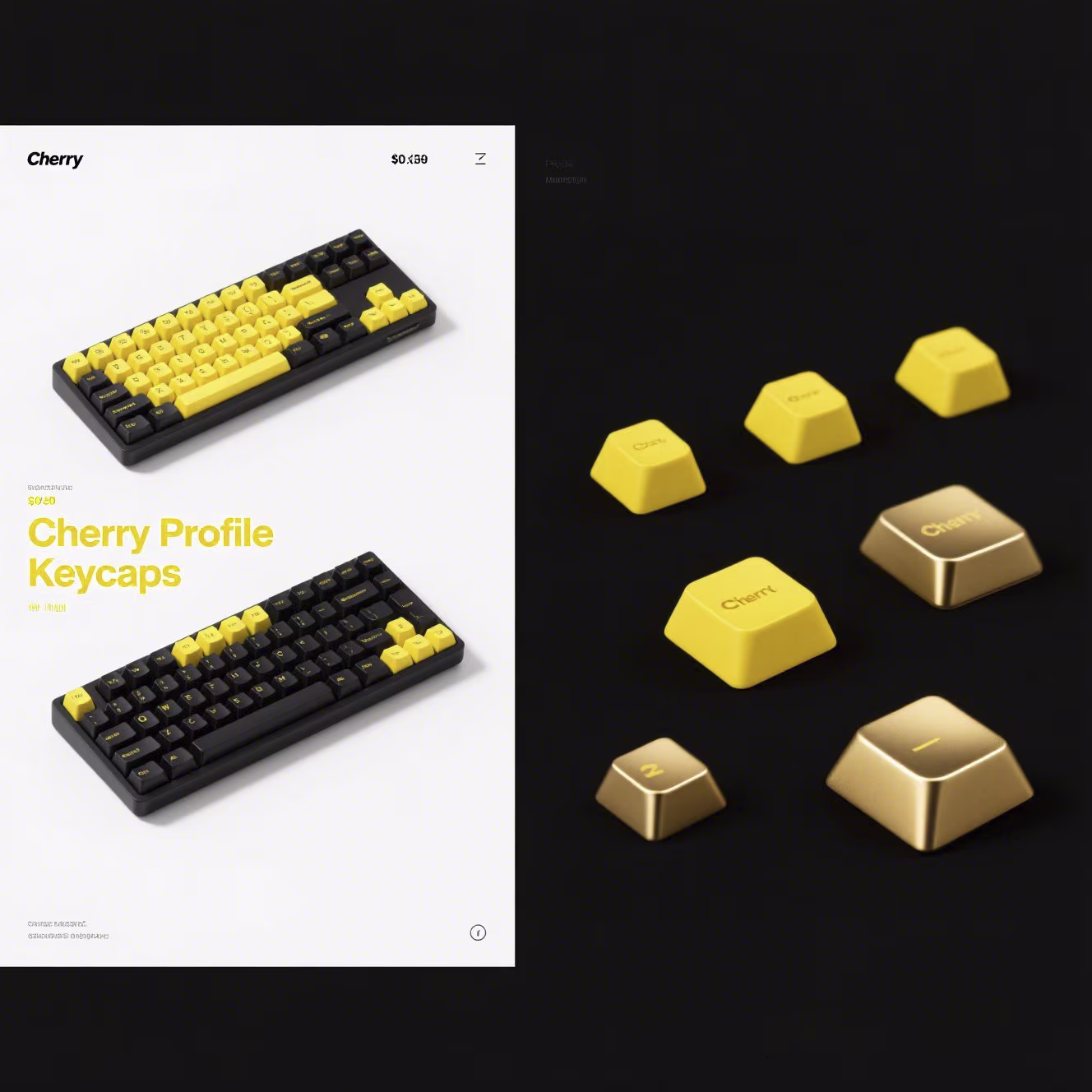 ABS Cherry Profile Keycaps – Sculpted Comfort & Typing Precision for Mechanical Keyboards
