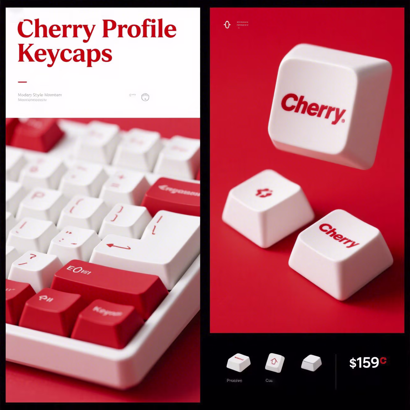 ABS Cherry Profile Keycaps – Sculpted Comfort & Typing Precision for Mechanical Keyboards