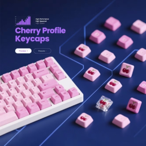 Cherry Profile Gaming Keycaps – RGB Backlight Optimized Design
