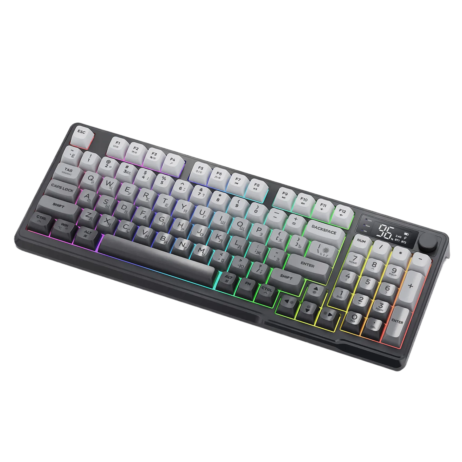 allwinOEM/ODM M96 Russian Wireless Bluetooth Dual Mode PBT Keycap Keyboard