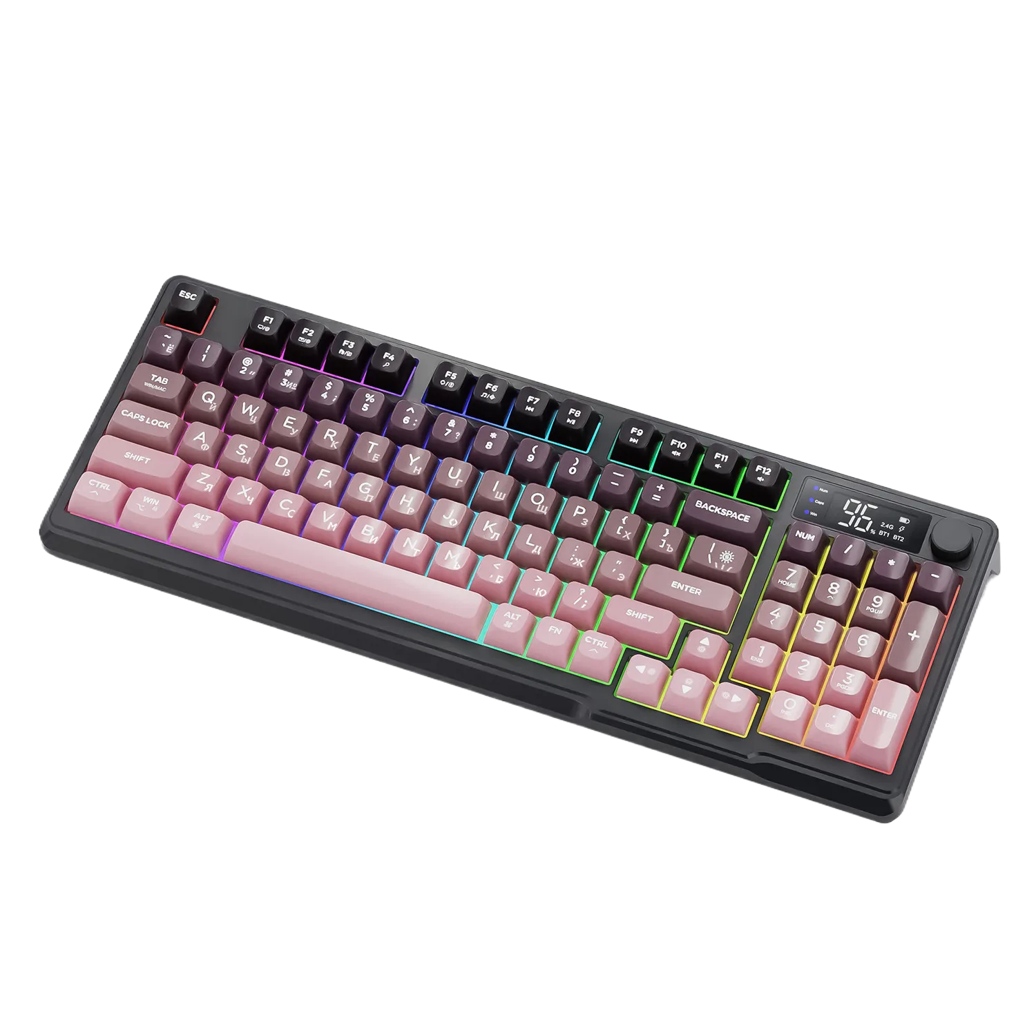 allwinOEM/ODM M96 Russian Wireless Bluetooth Dual Mode PBT Keycap Keyboard