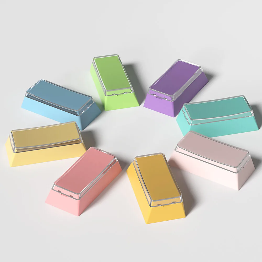 Macaron PBT Keycap Set – Transparent Cover, MX Switch, R4-2u Delete Key