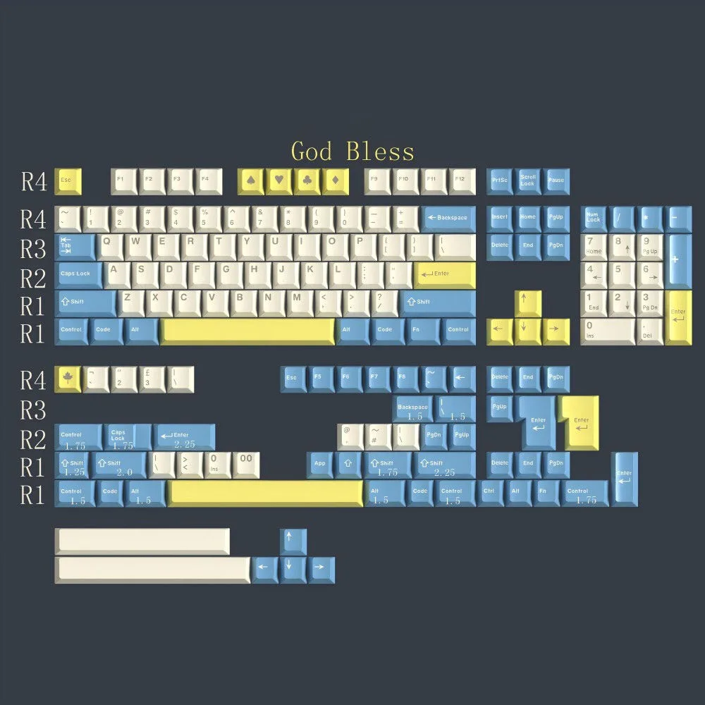 GMK Style Doubleshot 163 Keycaps Set, OEM Height