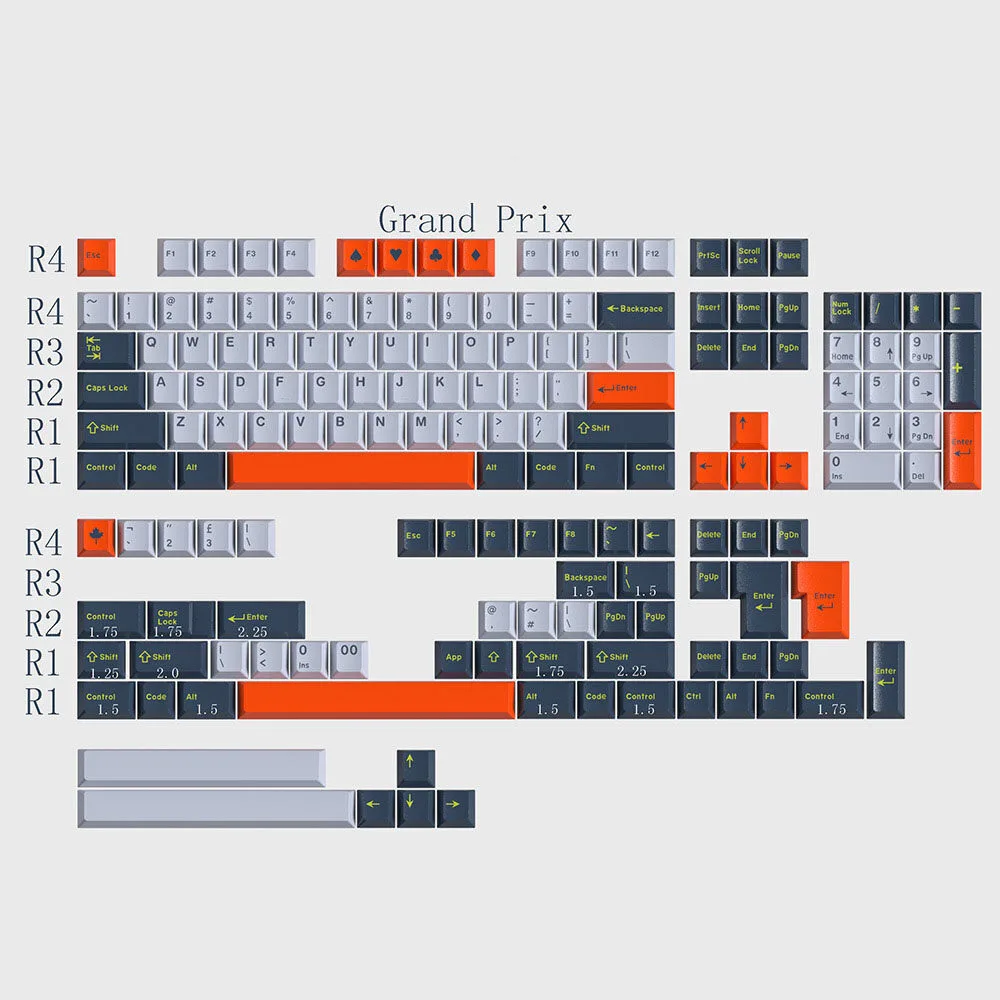 GMK Style Doubleshot 163 Keycaps Set, OEM Height