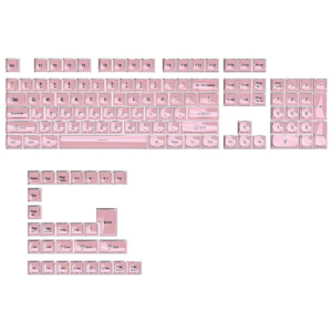 Jelly Powder Keycaps, MDA Profile, 130 Keys, PC Transparent Magnetic Axis