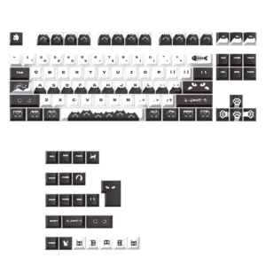 Night Cat Keycaps, 109 Keys, OEM Profile, PBT Sublimation, Mechanical Keyboard