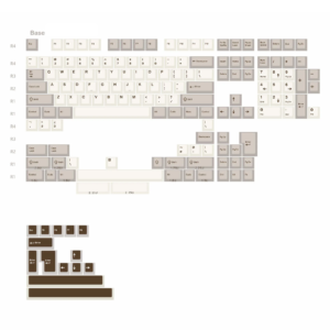 Retro Chocolate PBT Cherry Profile Sublimation Keycaps for 68/980/75/87/104 Mechanical Keyboard