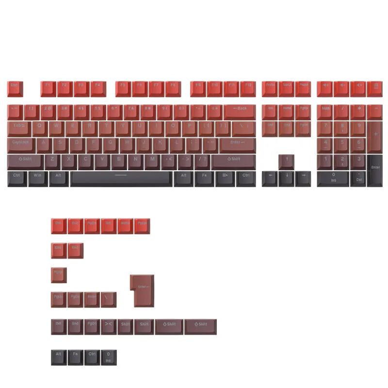 Gradient Shine-Through 134 Key PBT Doubleshot OEM Profile Keycaps