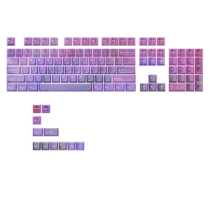 Rainbow Mist Pink Keycaps PC Transparent 115 Keys OEM Profile DIY Mechanical Keyboard