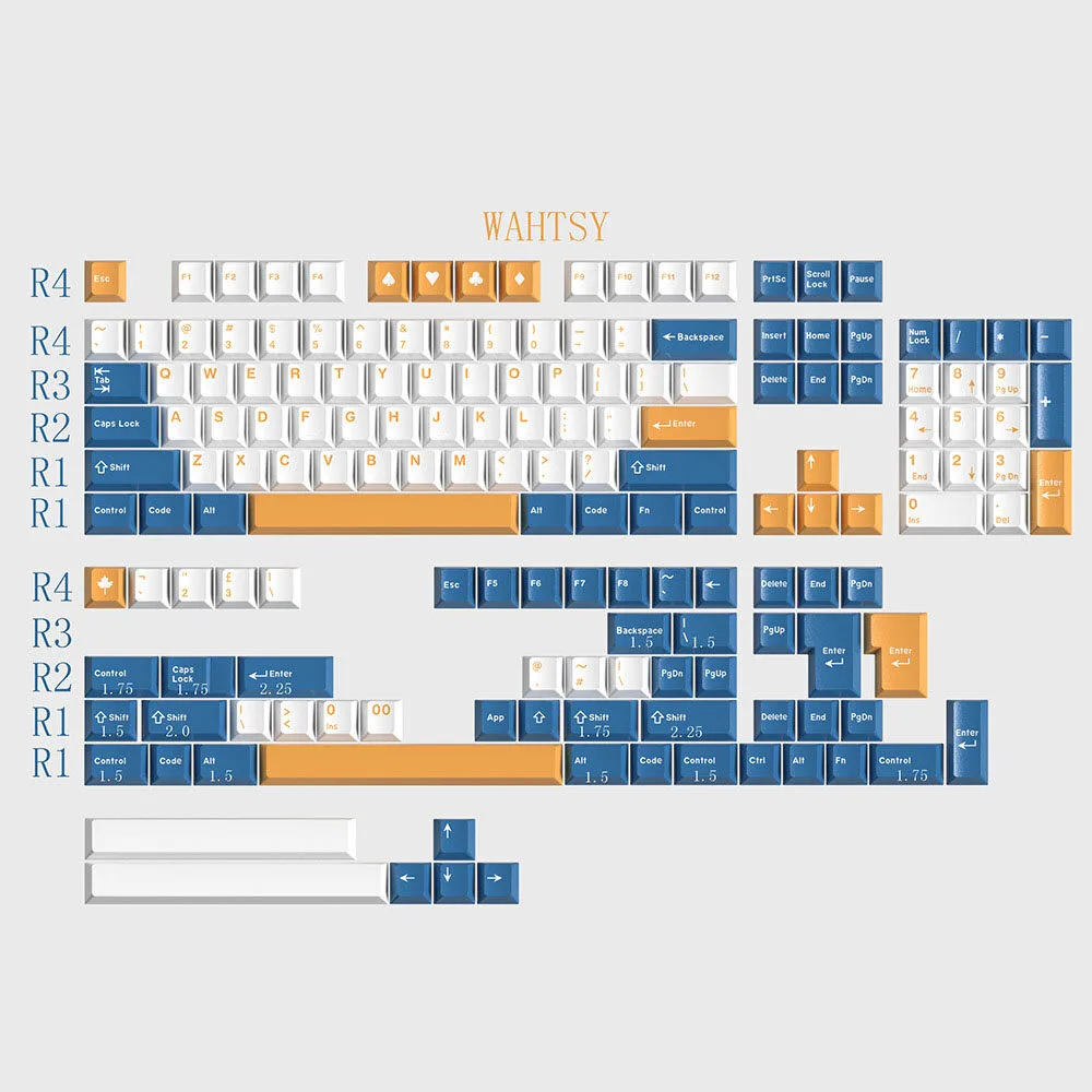 GMK Style Doubleshot 163 Keycaps Set, OEM Height