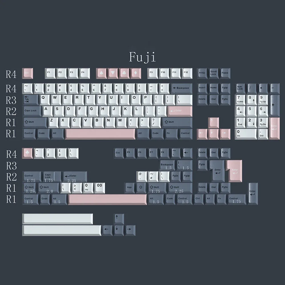 GMK Style Doubleshot 163 Keycaps Set, OEM Height