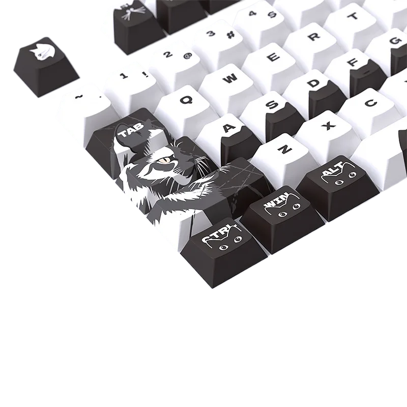 Cat Language V2 Keycaps, Dye-Sub PBT, 109 Keys, OEM Profile