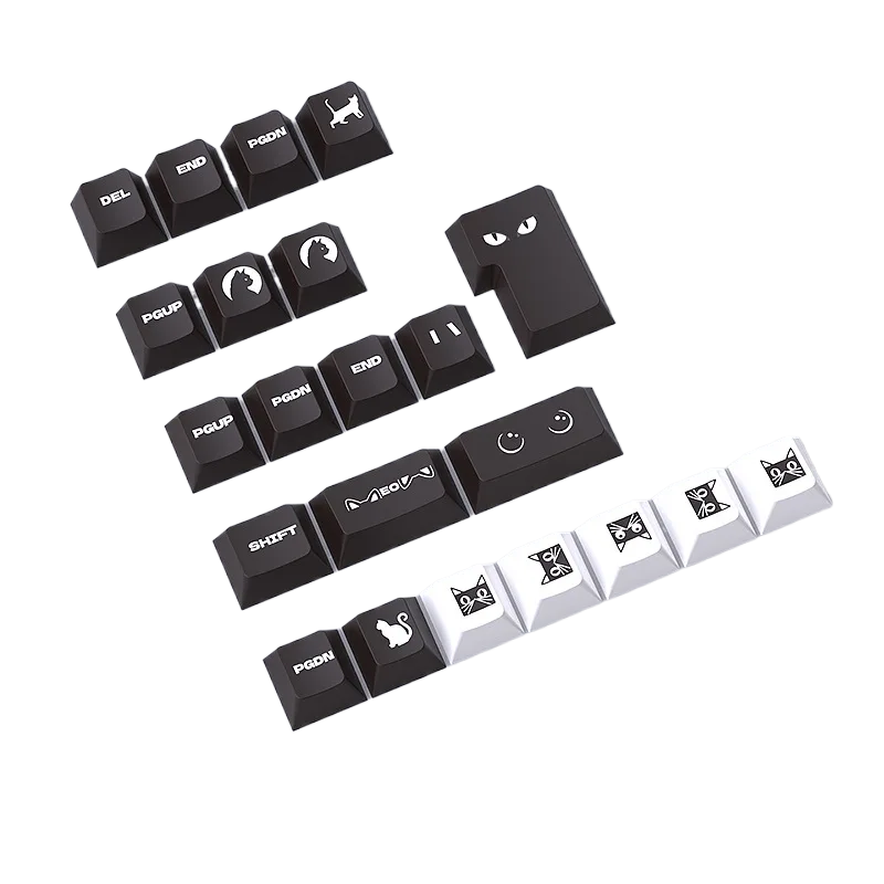 Cat Language V2 Keycaps, Dye-Sub PBT, 109 Keys, OEM Profile