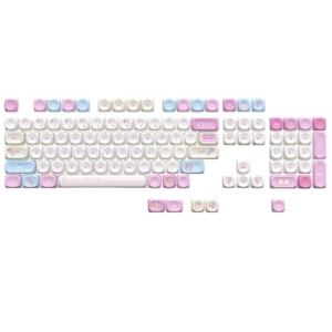 Pink Blue Stationery Keycaps MOA Dye Sub PBT 108 Keys for 98/75/68 Layout