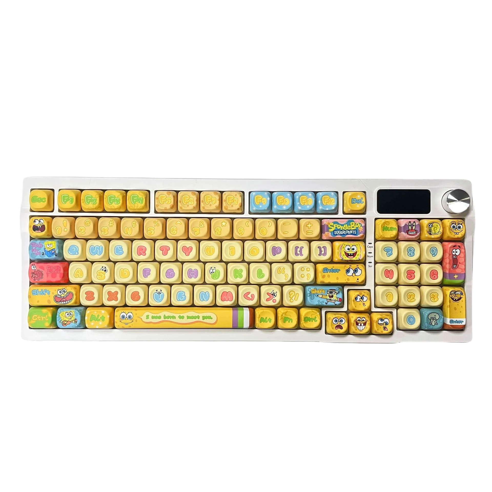 SpongeBob Custom Keycaps MOA/OEM Profile Wired Mechanical Keyboard