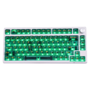 Emerald Ice Crystal Keycaps - OEM Profile Mechanical Keyboard