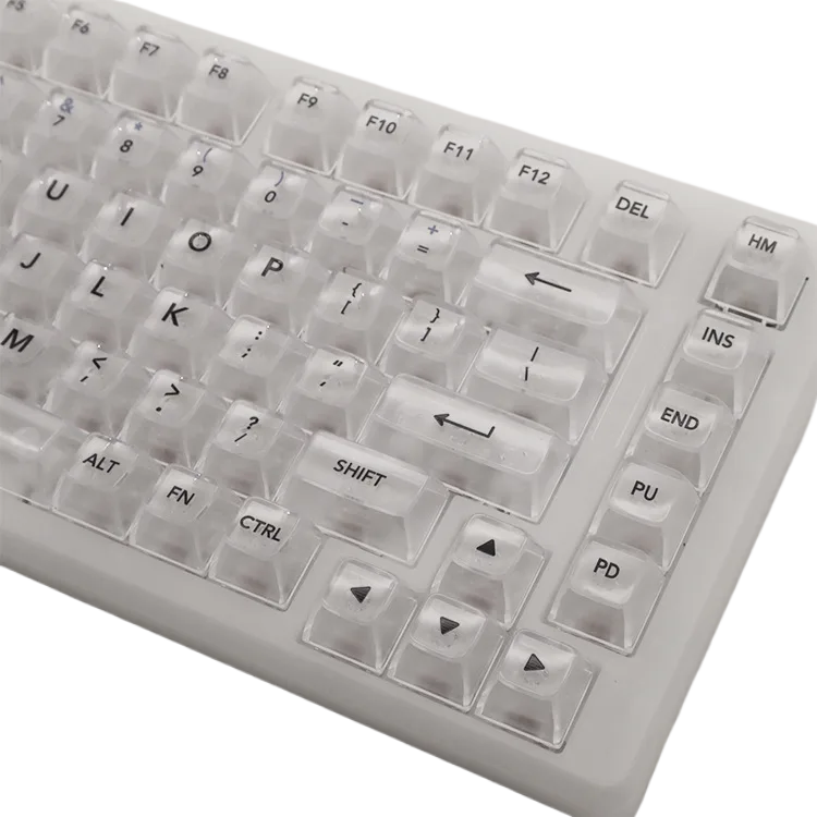 Emerald Ice Crystal Keycaps – OEM Profile Mechanical Keyboard