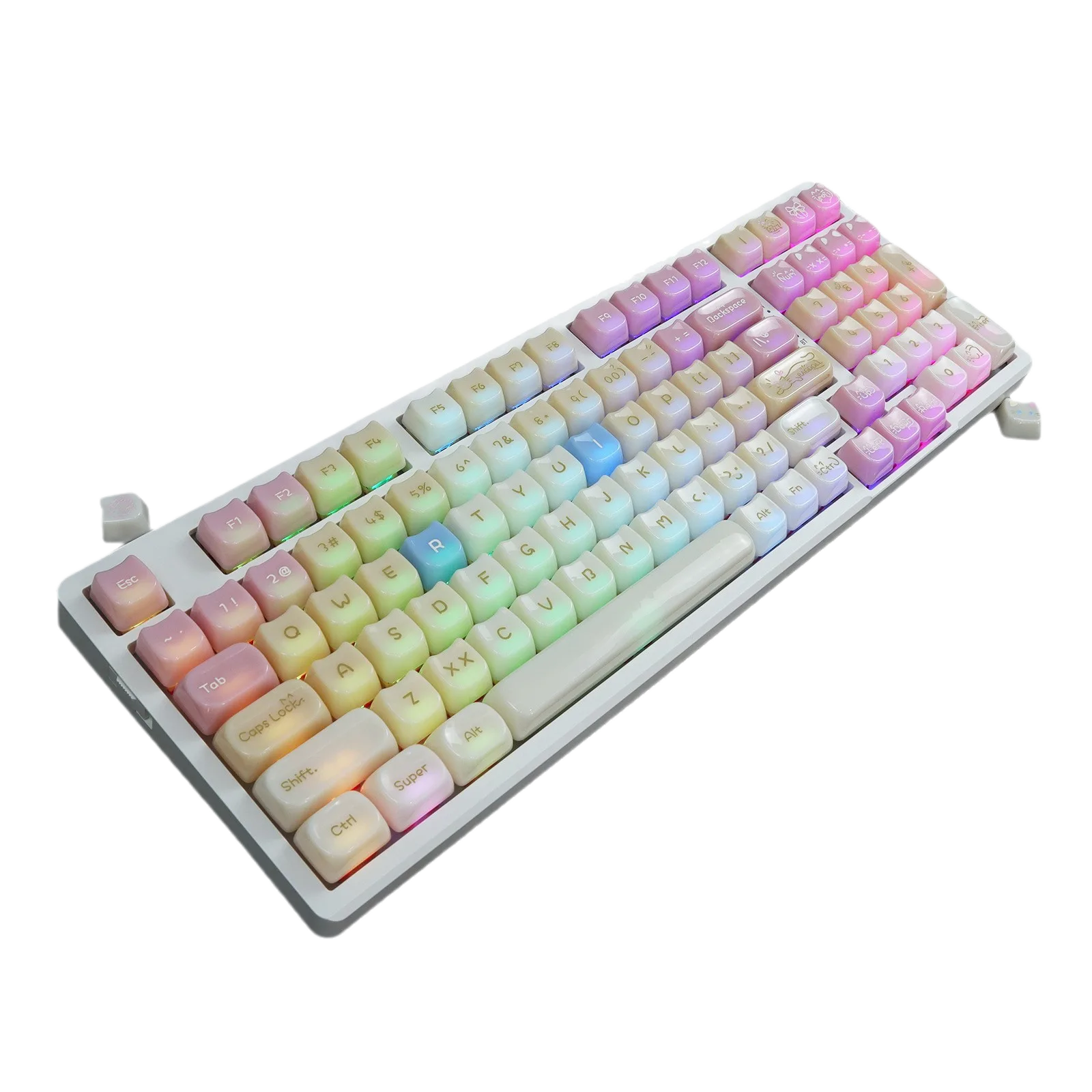 Cute Ragdoll Cat Keycap, PC Translucent, DIY for Mechanical Keyboard