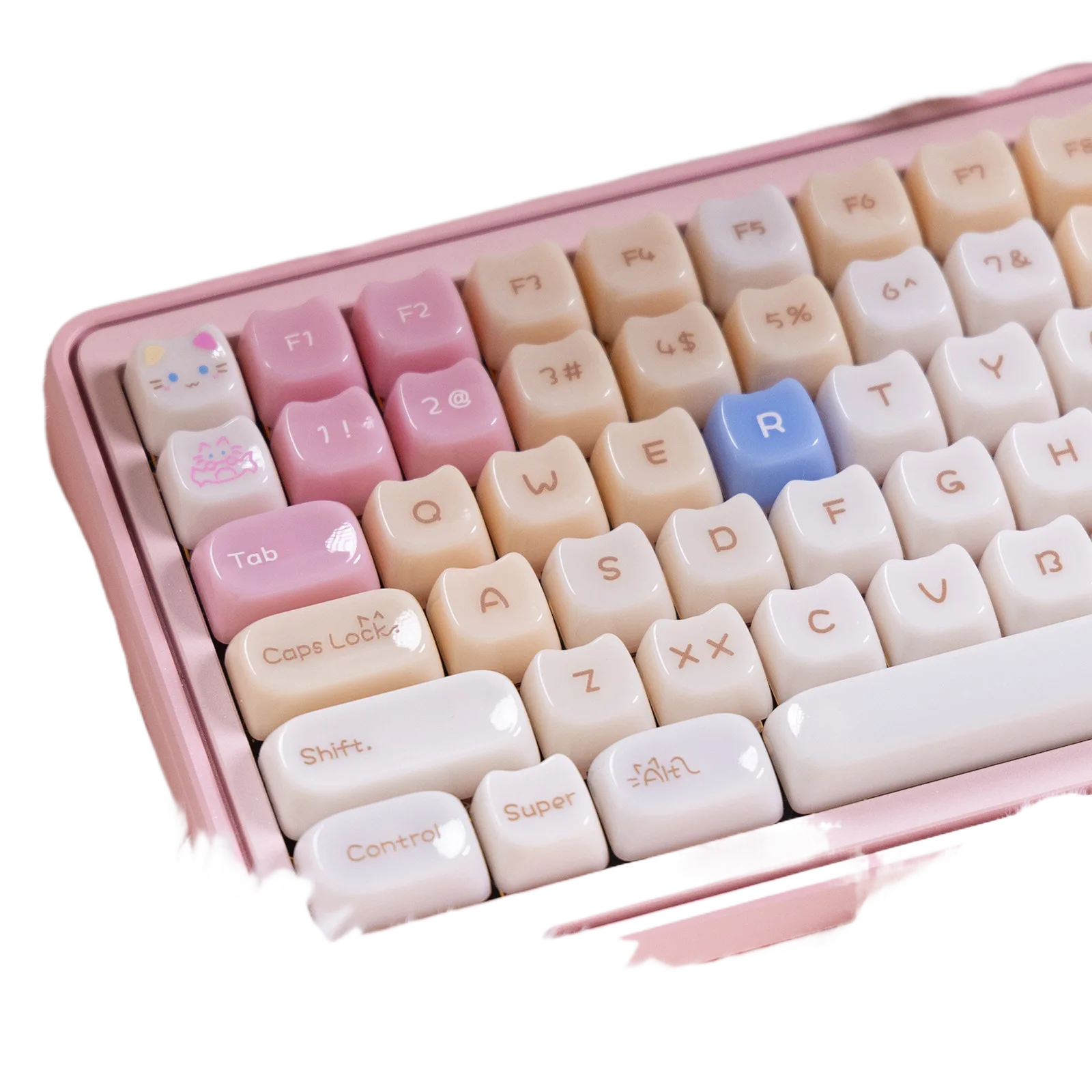 Cute Ragdoll Cat Keycap, PC Translucent, DIY for Mechanical Keyboard