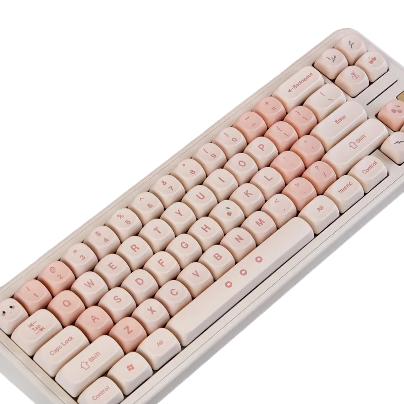 Pink Cherry Blossom MOA Keycaps for DIY Mechanical Keyboard