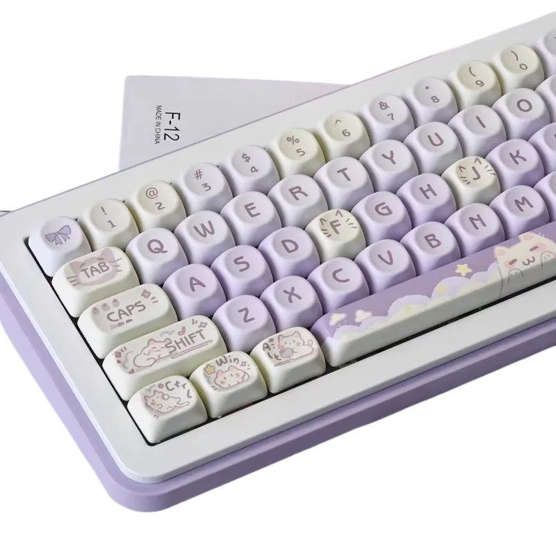 Cute Taro Cat Keycaps DIY High-Value Mechanical Keyboard Accessories