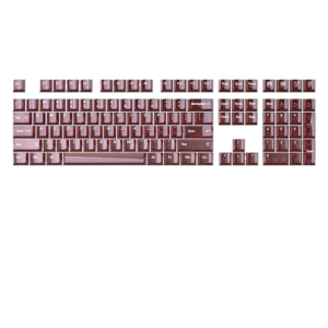 Crystal Red Mechanical Keyboard Keycaps, OEM Profile, 119 Keys, Magnetic Axis, Transparent