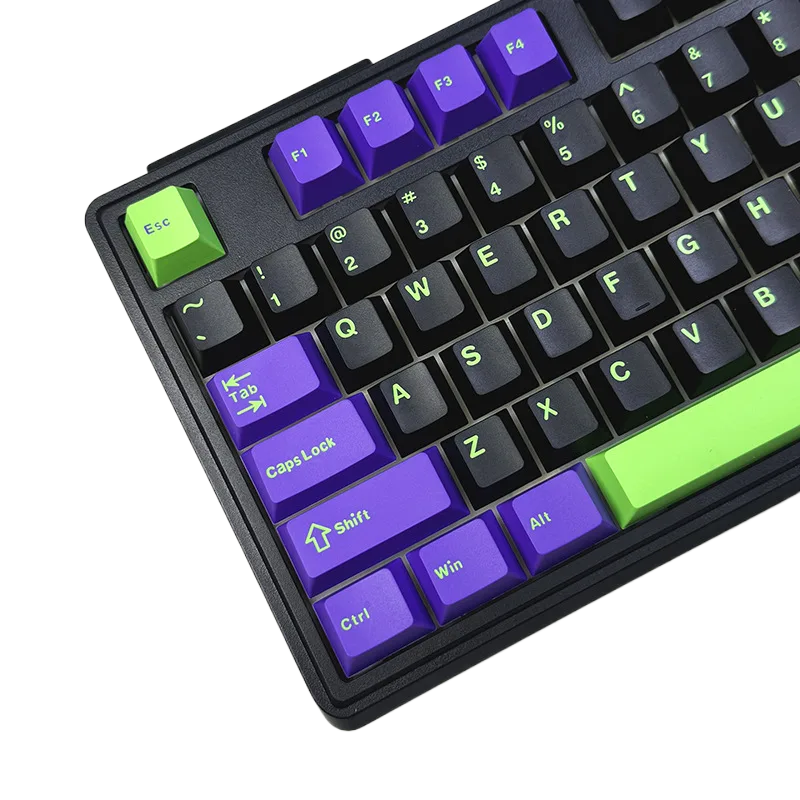 Black PBT Keycap Set, 126 Keys, Cherry Profile