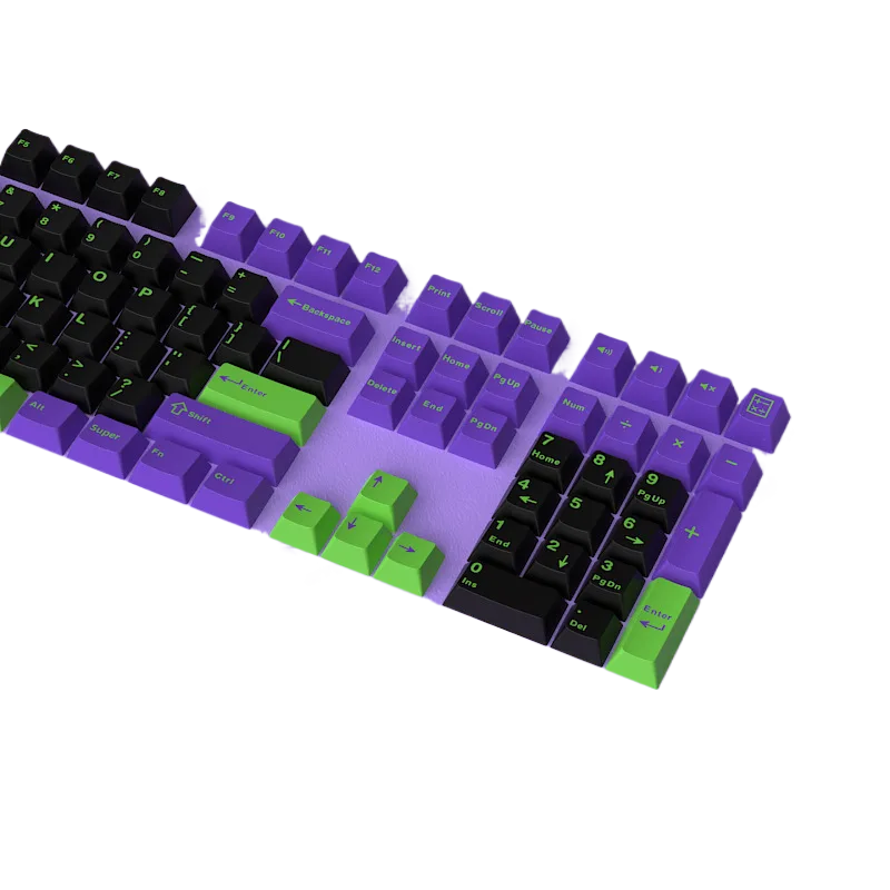 Black PBT Keycap Set, 126 Keys, Cherry Profile