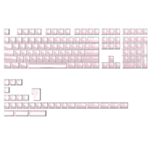 Jelly Pink Keycaps, 136 Keys, OEM Profile, PC Transparent for Mechanical Keyboard