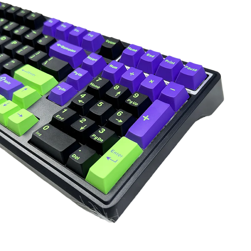 Purple Mechanical Keyboard Keycaps, PBT, 126 Keys, Cherry Profile