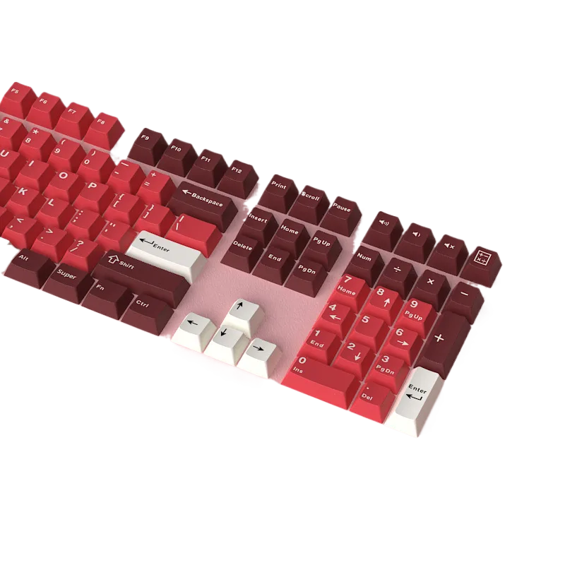 Fire Ham Mechanical Keyboard Keycaps, PBT, 126-Key Cherry Profile