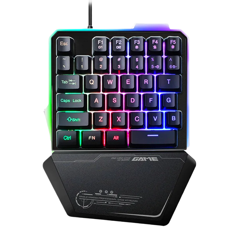 One-Handed RGB Mechanical Gaming Keyboard Set – Compact PC Laptop LOL PUBG Keyboard