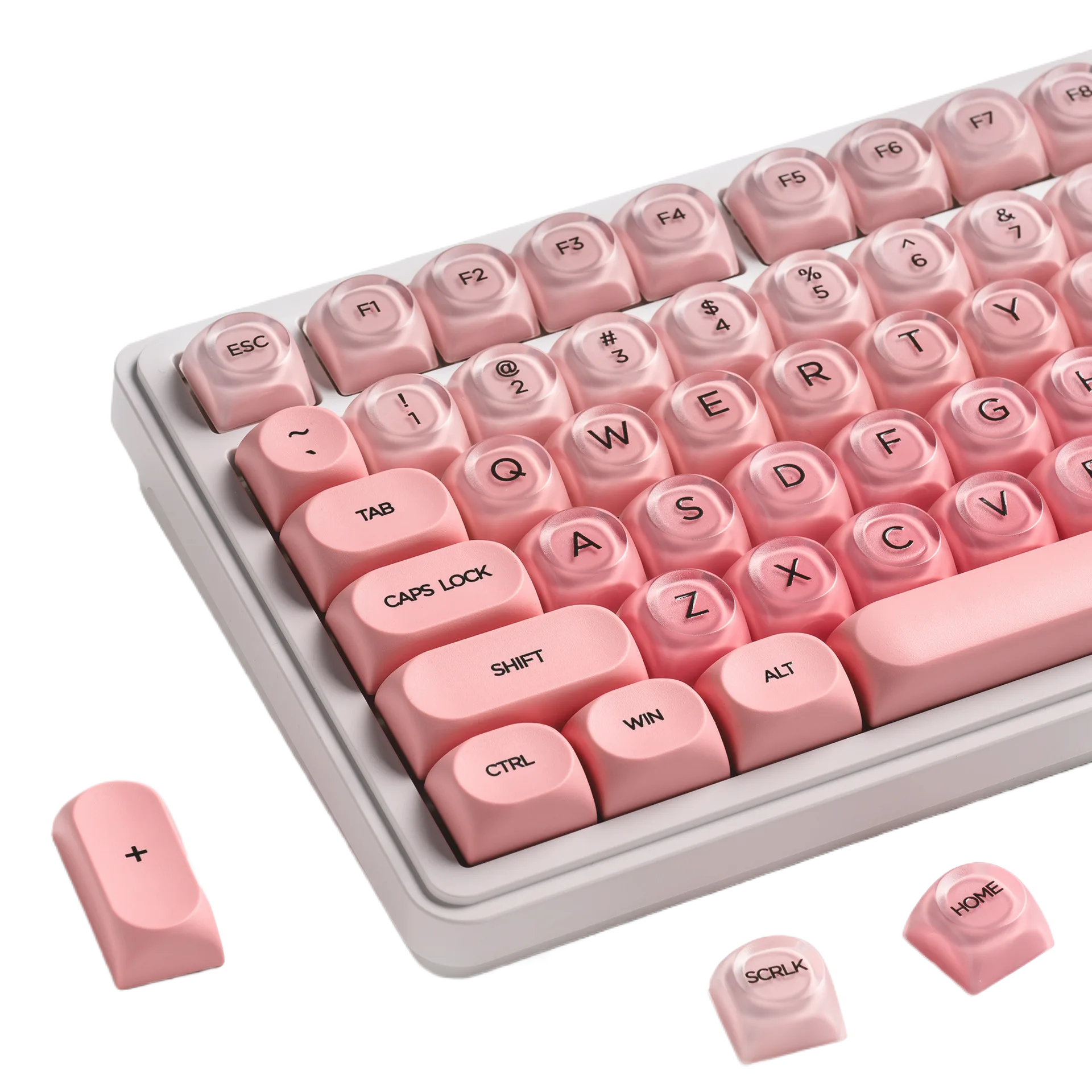 Jelly Cloud Pink Full Set PBT Keycaps for Mechanical Keyboard