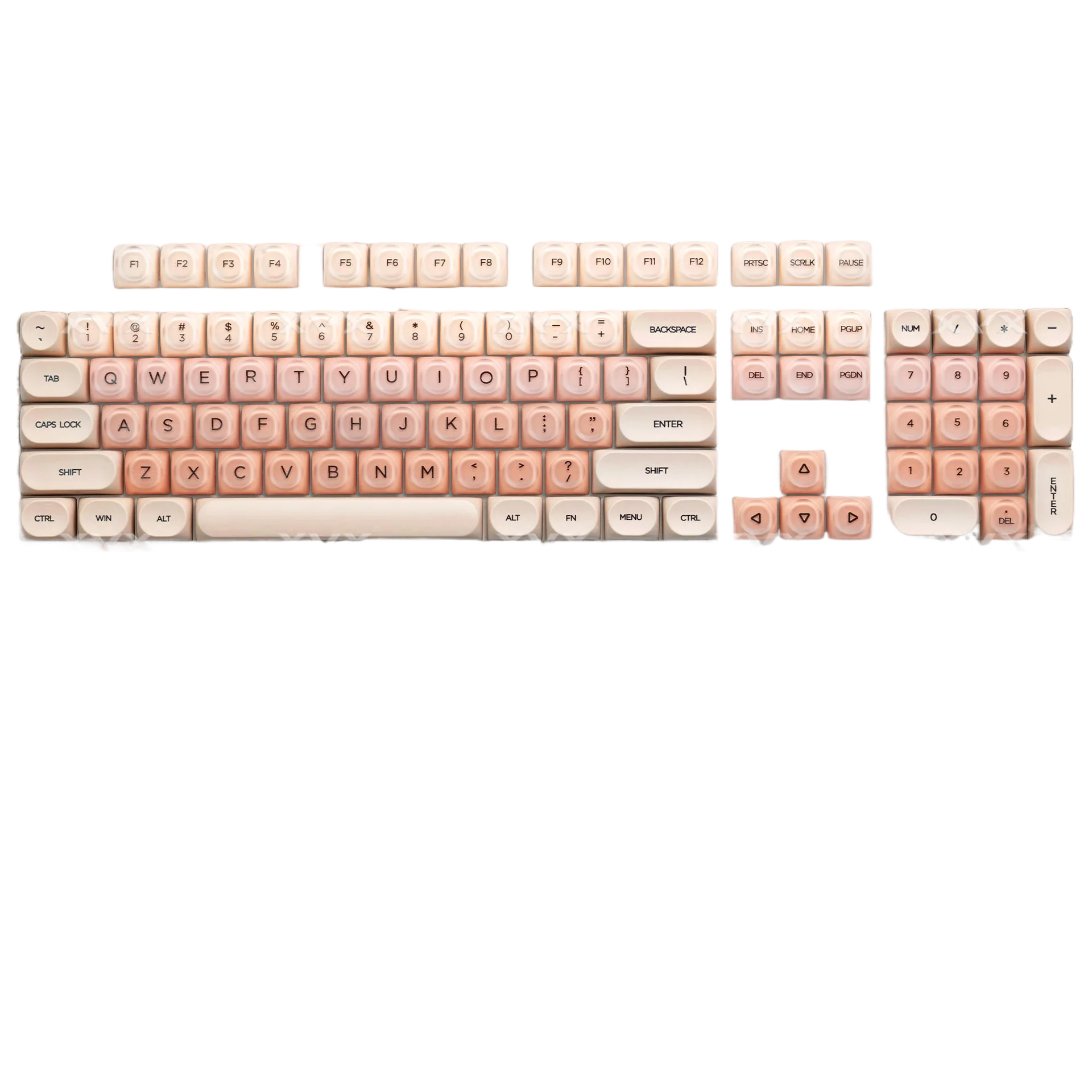 Jelly Cloud Pink Full Set PBT Keycaps for Mechanical Keyboard