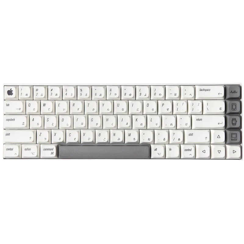 Apple Style Minimalist White XDA Keycaps for 61/64/68/84/87/98/104 Mechanical Keyboards