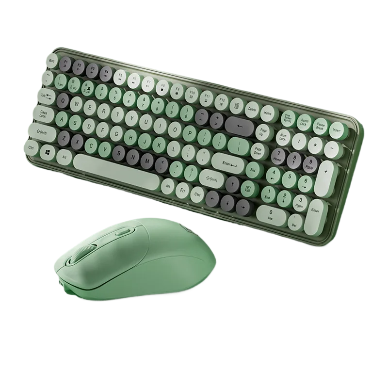 allwinOEM/ODM Wireless Keyboard and Mouse Combo, Silent Mechanical Feel, Punk Style