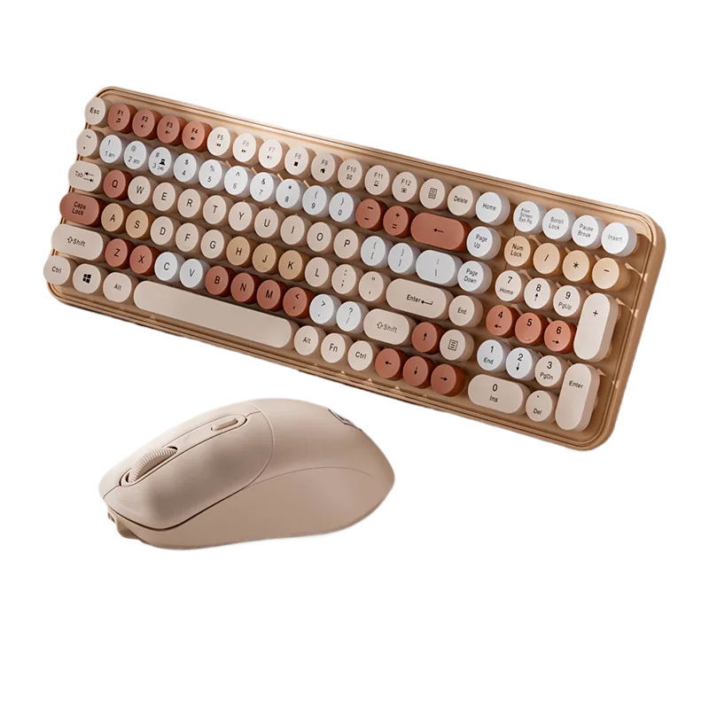 allwinOEM/ODM Wireless Keyboard and Mouse Combo, Silent Mechanical Feel, Punk Style