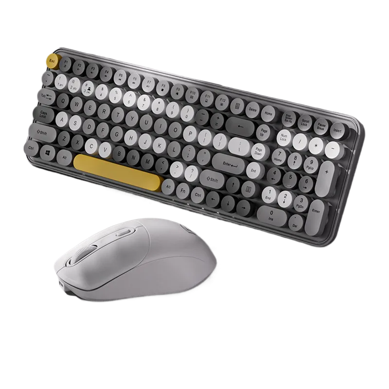 allwinOEM/ODM Wireless Keyboard and Mouse Combo, Silent Mechanical Feel, Punk Style