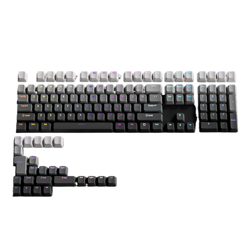 Aurora Gradient PBT Side-Engraved Keycap Set, 134 Keys