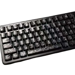 Carbon Fiber Side-Engraved Keycaps, 119 Keys