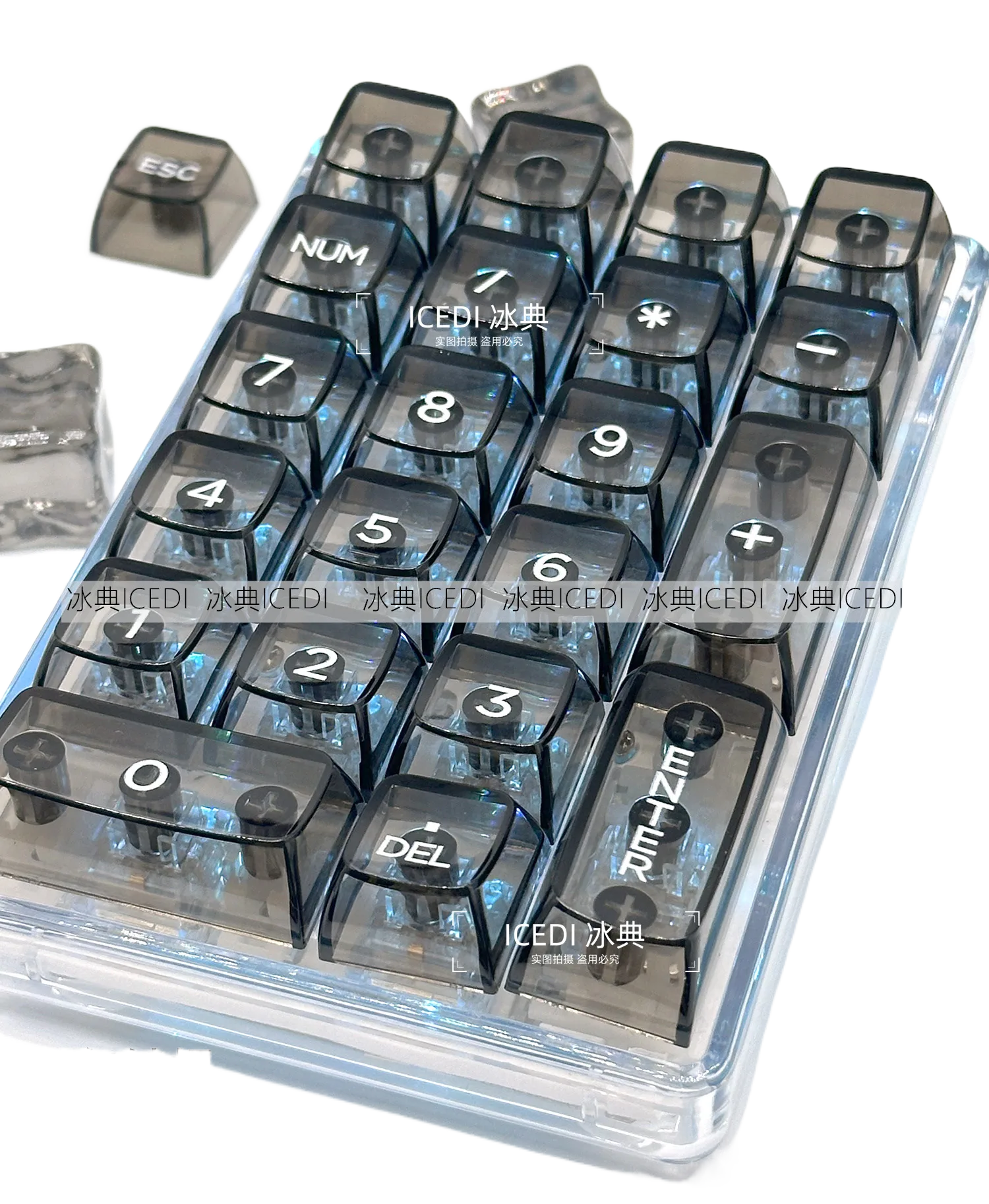 Crystal Clear Keycaps – Universal Mechanical Keyboard Set