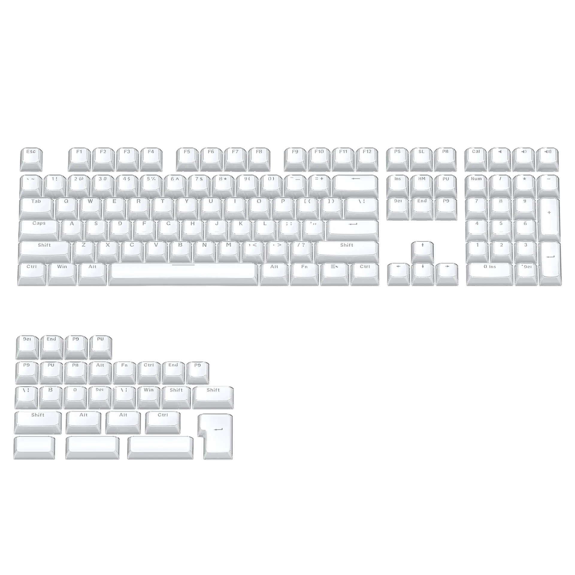 Crystal Magic Wave Doubleshot Side Print Keycaps – 136 Keys