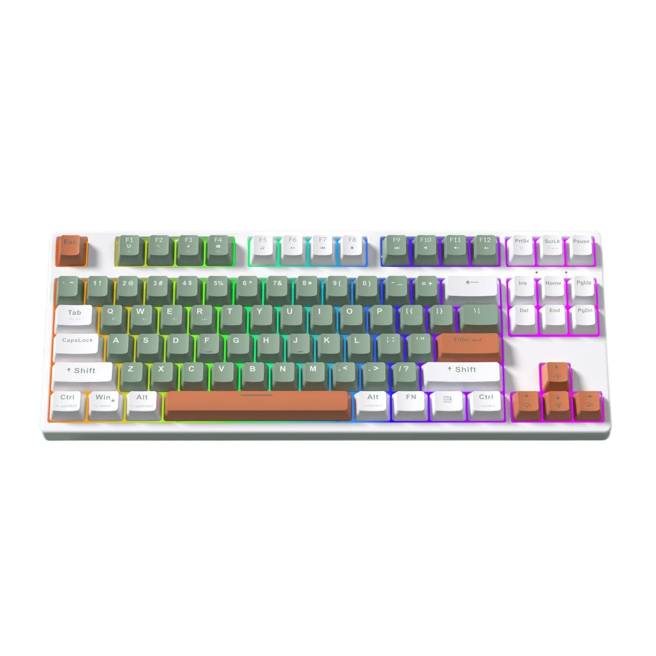 Wired/Wireless 87-Key RGB Mechanical Gaming Keyboard