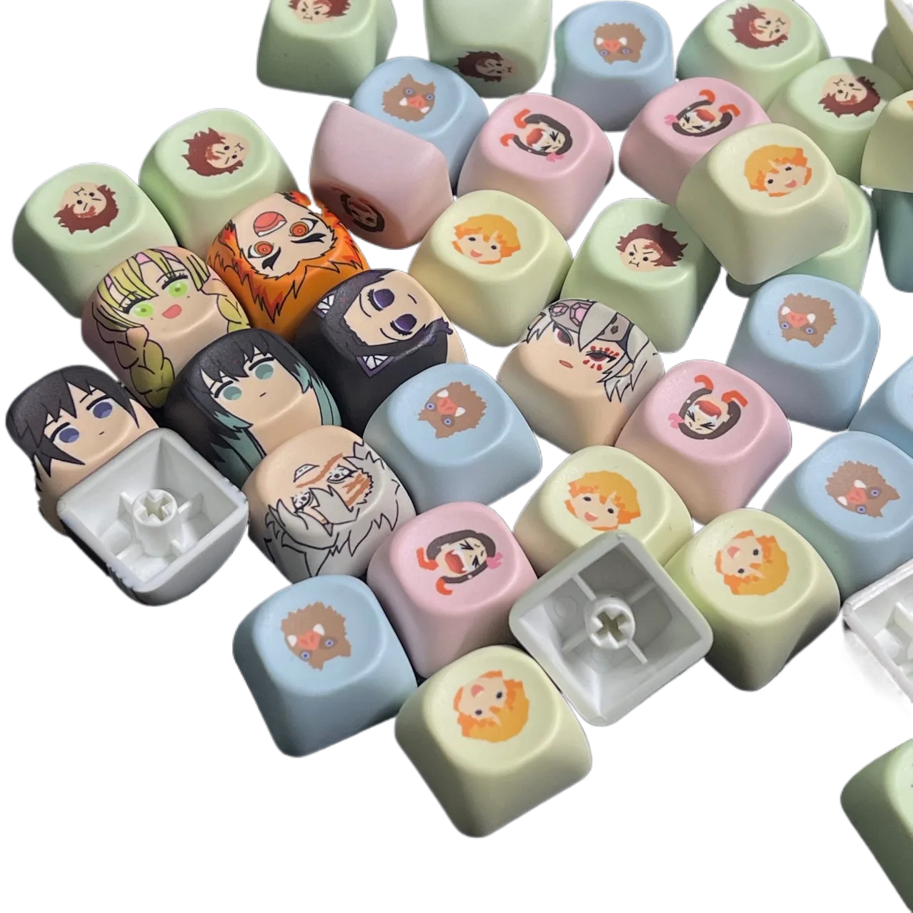 Custom Five-Sided Dye-Sub PBT Keycap Set Anime Design for Mechanical Keyboard DIY