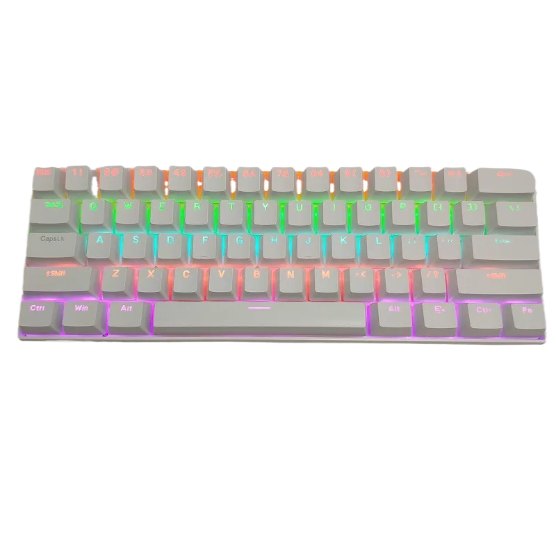 87-Key Mechanical Keyboard Mixed Backlight Wired Blue Red Brown Switches